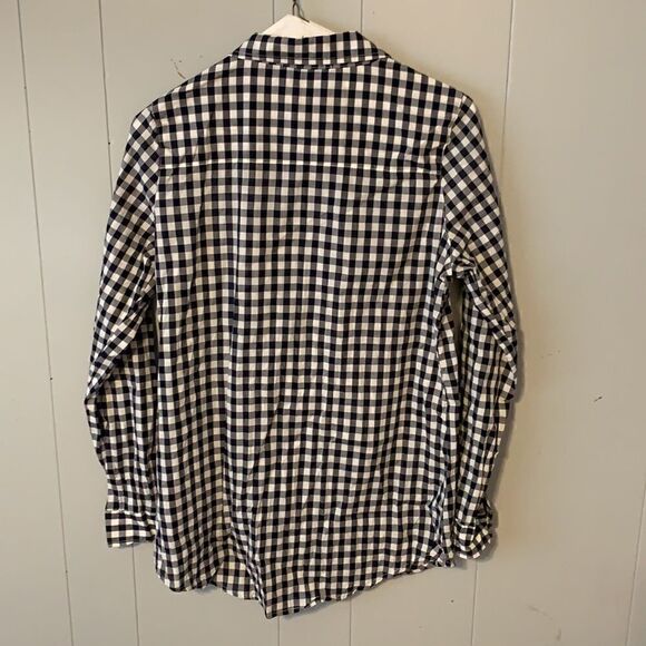 Olive & Oak Navy Checkered Buttondown Size Small - Picture 2 of 2